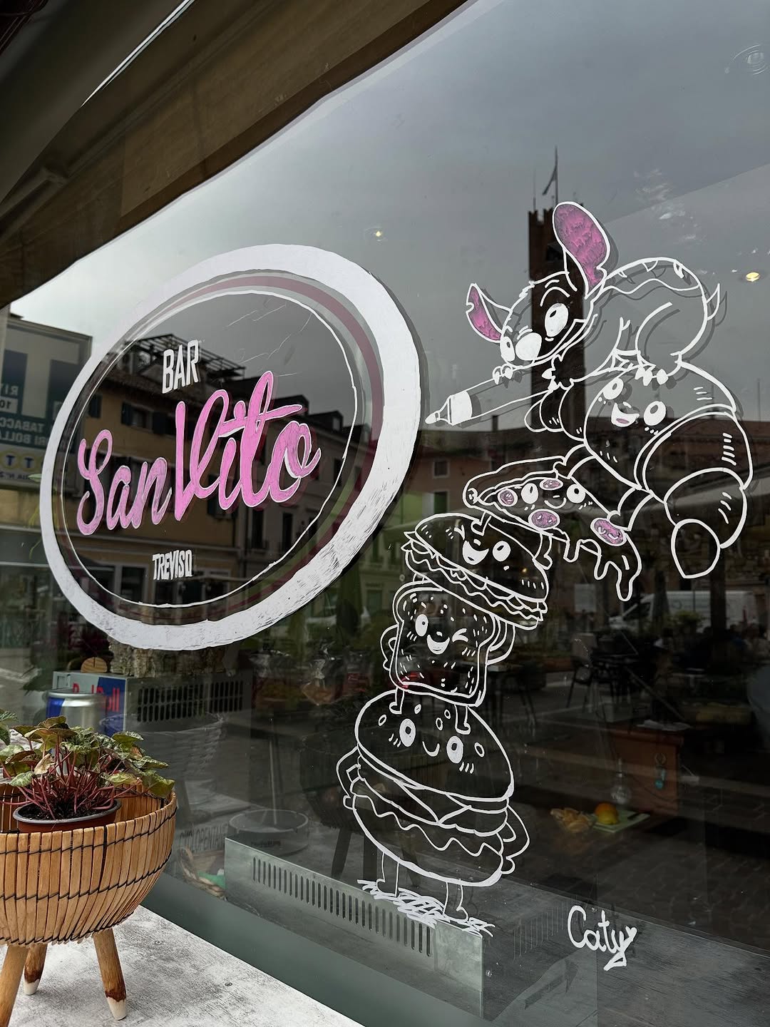 Vetrina artistica Bar San Vito